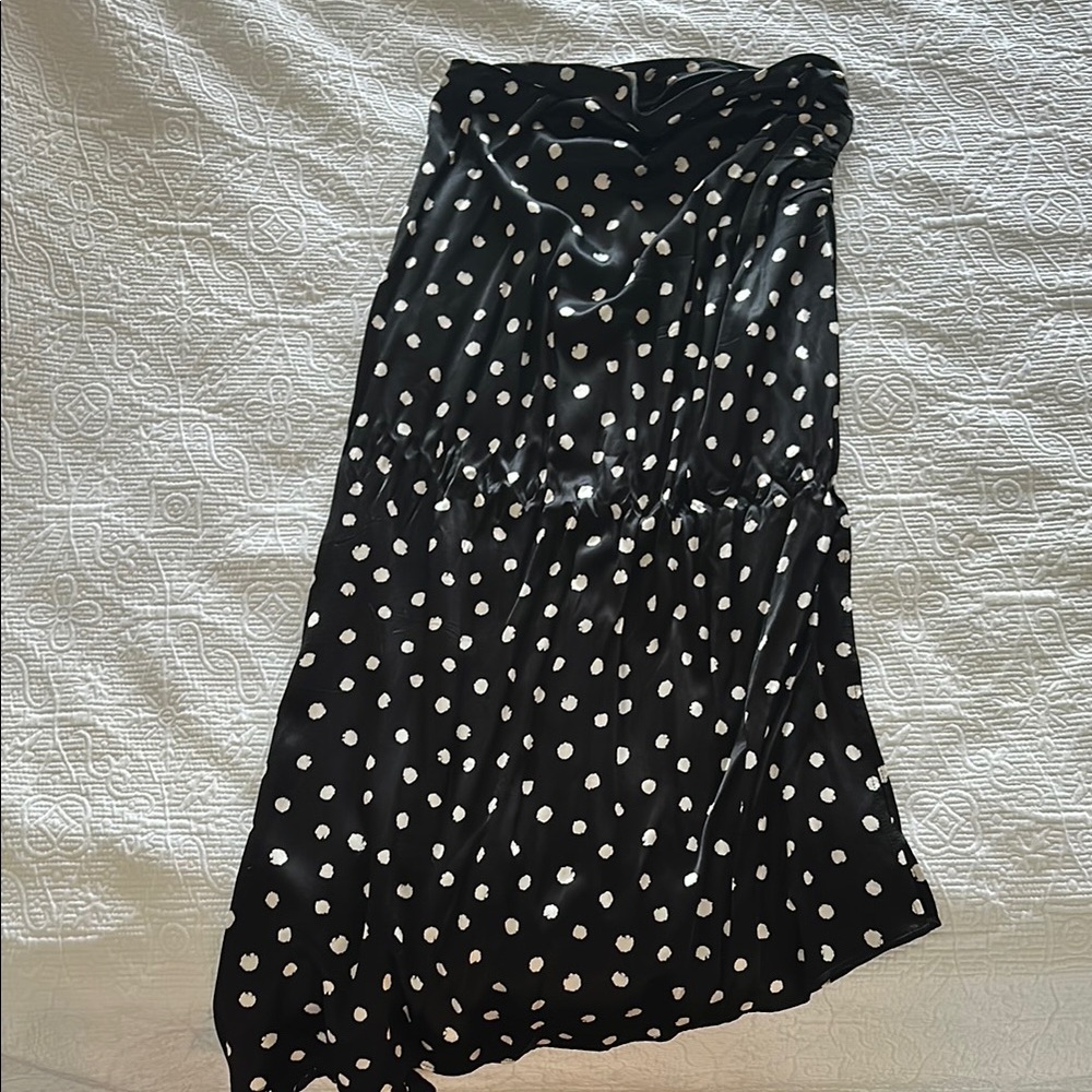 Elegant Black and White Polka Dot Skirt